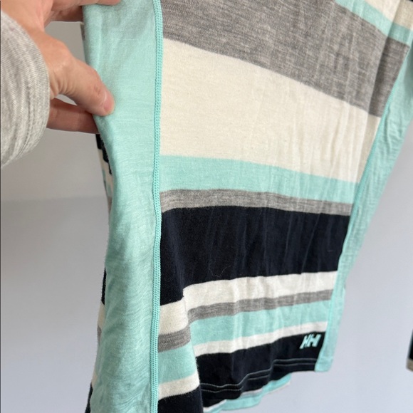 9-Helly Hansen Women's Striped Jersey - Dark Blue, Gray, White, and Turquoise - Picture 14 of 14